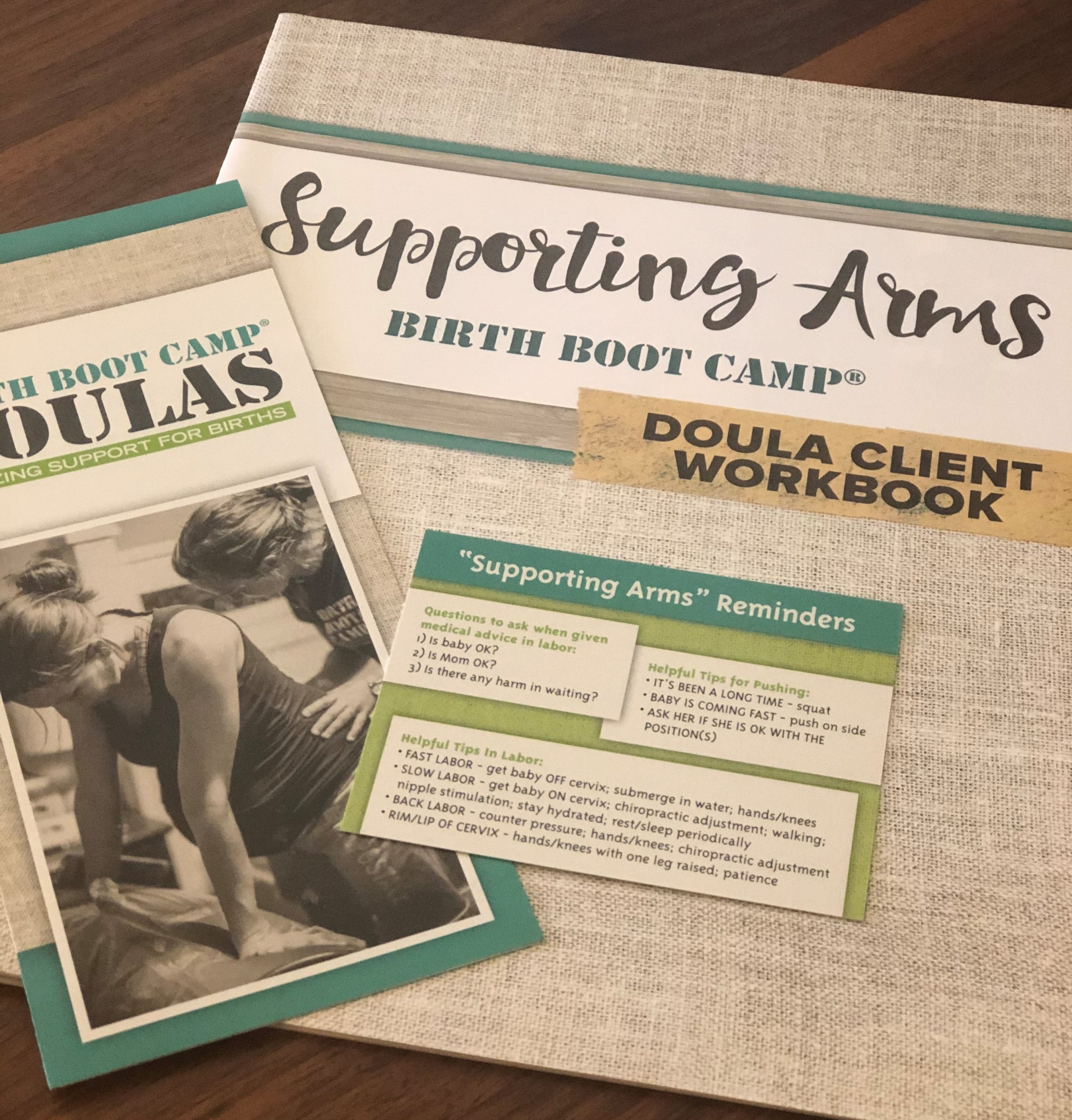 Preview Of “Supporting Arms,” Birth Boot Camp DOULA’s Client Booklet